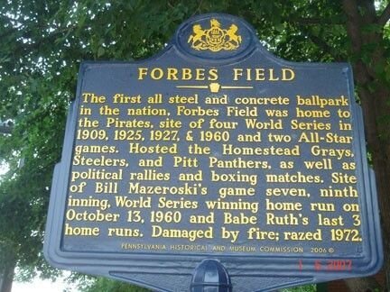 Forbes Field Plaque.JPG